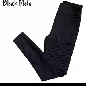 LulaRoe Luxe Moto Leggings size L black